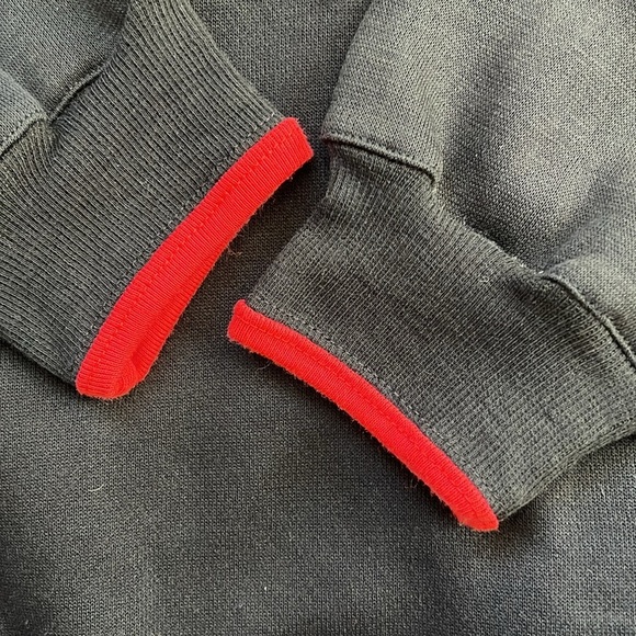 VTG Bugle Boy Dimension Mock Turtleneck Pullover Black/Red Embroidered Large - Picture 8 of 12